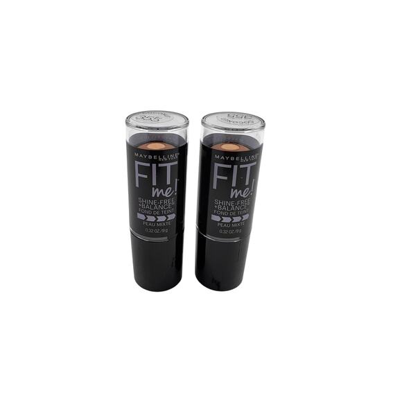 NEW 2X Maybelline Fit Me Shine Free+Balance Stick Foundation 355 Coconut - Picture 1 of 6